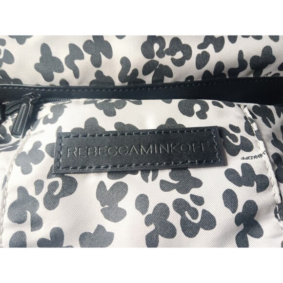 Rebecca Minkoff Diamond Quilted Leather Crossbody Black Shoulder Bag Medium - Picture 8 of 9